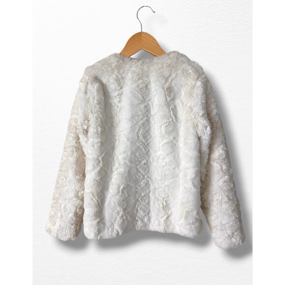 H&M Girls’ Faux Fur Jacket, Size 8-10 - Picture 2 of 7